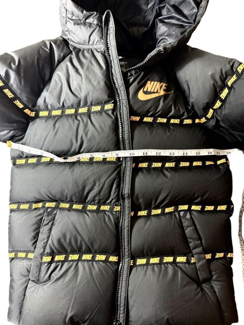 Nike Black Jacket with Yellow Logo Tape